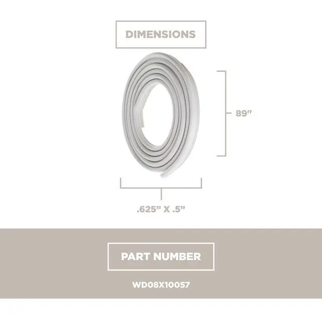 Alt view image 5 of 6 - Appliances WD08X10057 Dishwasher Door Seal