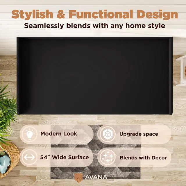 Alt view image 5 of 6 - (100% Natural Solid Wood Washer Dryer Countertop Black Pine Laundry Countertop with Raised Edges, 54 x 27.5 Counter Top for Washer and Dryer, Laundry Room Organizer & Tabletop