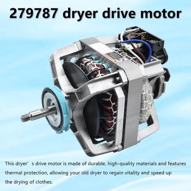 Alt view image 2 of 6 - WP279787 Dryer Motor Assembly, Compatible with Whirl-pool Ken-more 27" Dryer, Replaces 279787 661655 8528320 8538320 8538263 8539556 W10250900 AP3094233 PS334287