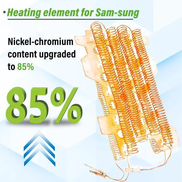 Alt view image 2 of 7 - DVE52M7750V/A3 DVE52M8650V/A3 Dryer Heating Element Kit Fit for Sam-sung | DVE52M7750W/A3 DVE54M8750V/A3 DVE54R7600C/A3 DV457EVGSGR/AA DV48J7770EP/A2 DVE52M8650W/A3 DVE60M9900V/A3 DV48J7700EW/A2