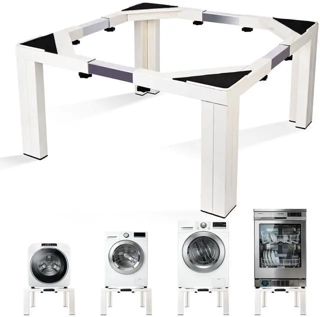 Main image of Heavy Duty Laundry Pedestal for Washer and Dryer, Adjustable Stainless Steel Washing Machine Stand, Universal Appliance Base for Refrigerator, Mini Fridge and Small Appliances