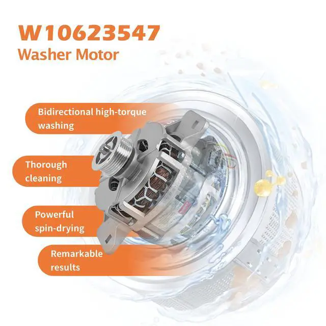 Alt view image 7 of 7 - W10890624 W10623547 Washer Drive Motor Compatible With Whirlpool Kenmore and Amana Washing Machine,Replacement Part Number4455462, AP6030697, PS11765723, EAP11765723, PD00049913