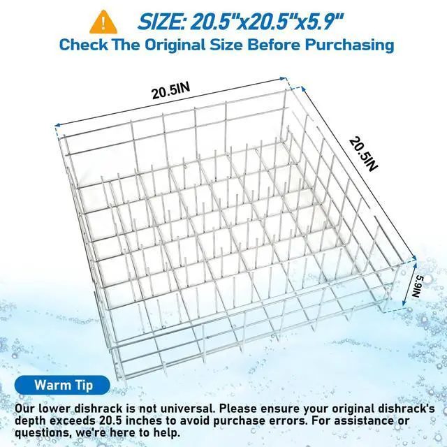Alt view image 2 of 7 - OEM 2026 UPGRADED W10311986 W10380384 Dishwasher Lower Rack Assembly for Whirlpool Kenmore Dishwasher Rack Replacement Parts,W10311986 W11158802 For Maytag stainless steel Dishwasher Bottom Rack