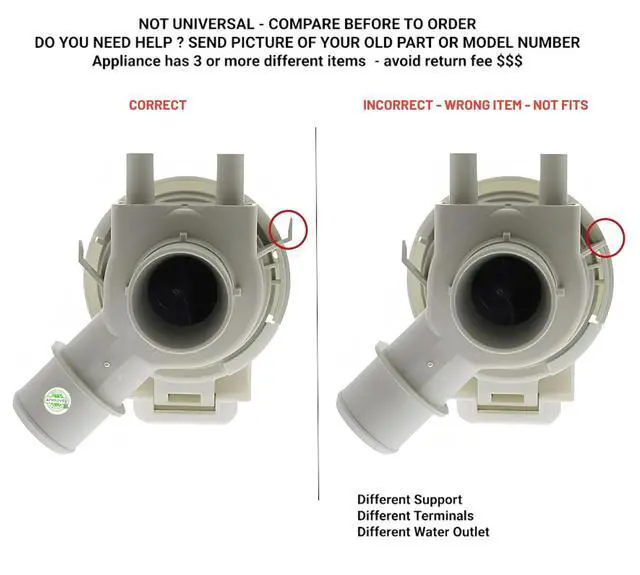 Alt view image 4 of 6 - 4681EA1007A Washer Drain Pump Motor Assembly Replacement for LG & Kenmore Washers, OEM Drain Pump Assembly Replaces AP5672914, PS7785119, EAP7785119