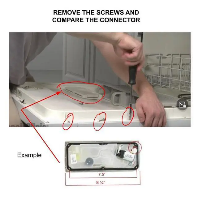Alt view image 4 of 6 - GlobPro CK900200 Dishwasher Detergent Dispenser Compatible with Kenmore, KitchenAid, Whirlpool WP8558129