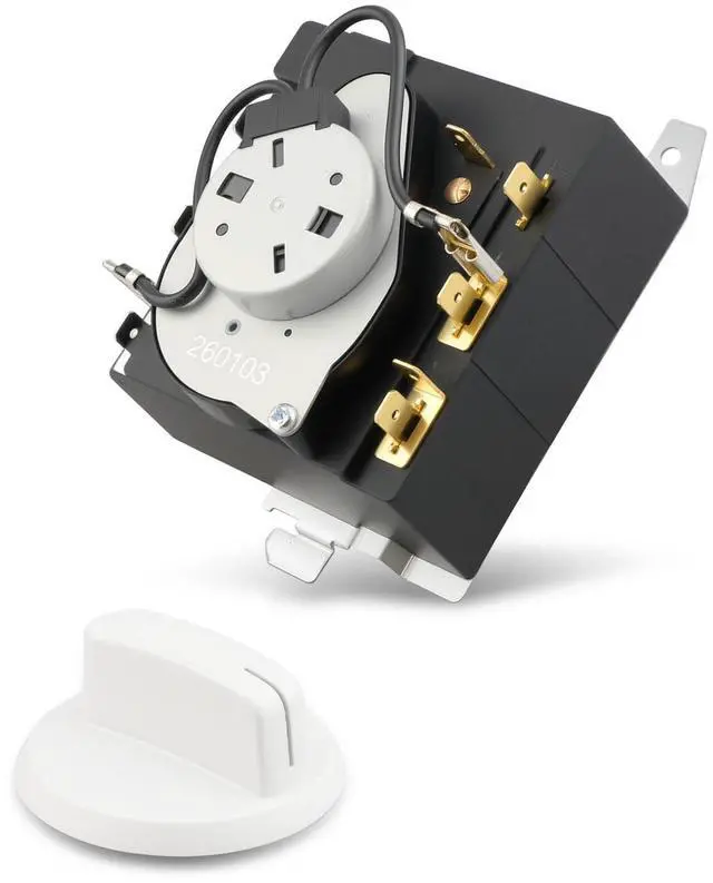 Main image of WE04X25586 Dryer Timer 4467041 and WE03X25285 Dryer Timer Control Knob Fit for GE for Hotpoint Dryers