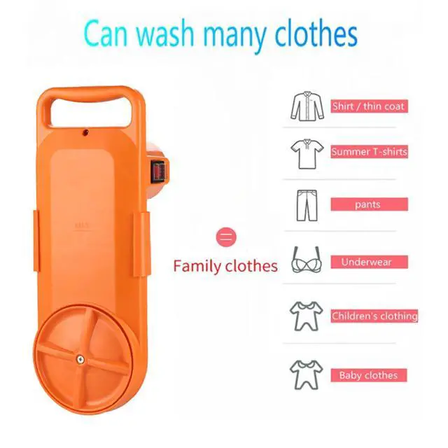 Alt view image 5 of 7 - Portable Mini Washing Machine, Bucket Mounted Washing Machine, Compact Semi Automatic Washer Laundry with Digital Display and Leakage Protection Fit for Dorm Apartment Travel
