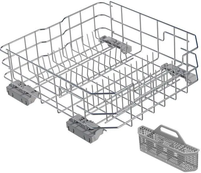 Main image of UPGRADED 304 Stainless Steel WD28X26099 WD28X24396 Dishwasher Lower Rack Replacement Compatible with GE Dishwasher Rack Parts With WD28X27241 Wheel & WD28X10128 Universal Dishwasher Silverware Basket