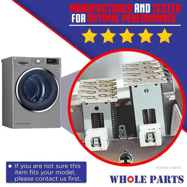 Alt view image 4 of 6 - Upgraded Dryer Heating Element Kit Part# 395583 - Replacement & Compatible with Some Fisher & Paykel Dryers