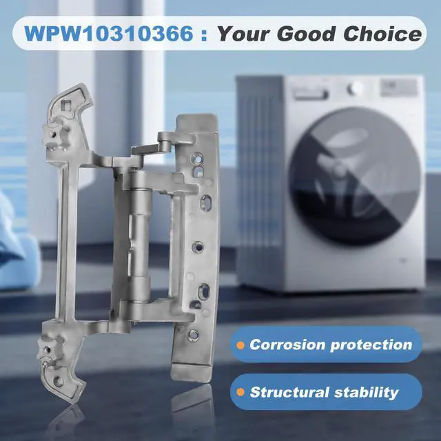Alt view image 2 of 7 - WPW10310366 Dryer Door Hinge Compatible with Whirlpool Kenmore Dryer | W10139920 AP6019236 PS11752542 1876203 8577250 Dryer Door Hinge