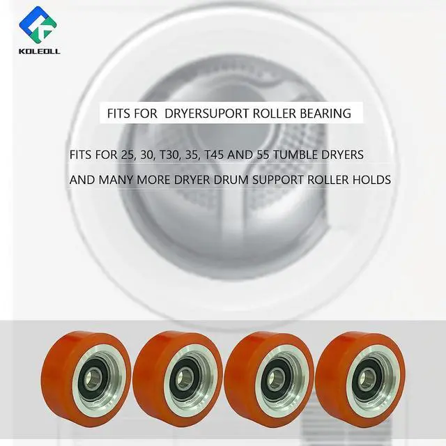 Alt view image 6 of 6 - 10 Pack 70298701P 70298701 Roller And Seal Kit Compatible with HUEBSCH Speed Queen IPSO Dryer Support Roller Bearing 70568201 AP6240652 70052601P