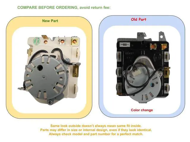 Alt view image 6 of 7 - 234D1296P017, NORM PACIFIC MODEL TMD1TM26 4248297 Dryer Timer compatible with GE, Kenmore, General Electric Laundry Stackable TMD1TM26