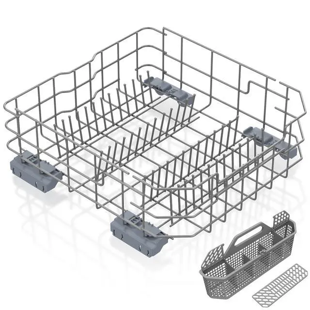 Main image of UPGRADED WD28X26099 WD28X34744 Dishwasher Lower Rack Compatible with GE Dishwasher Rack Replacement Parts WD28X24396 WD28X22659 WD28X28918 GDF510PSM0SS GDF510PSD1SS GE Dishwasher Rack Parts with Wheel