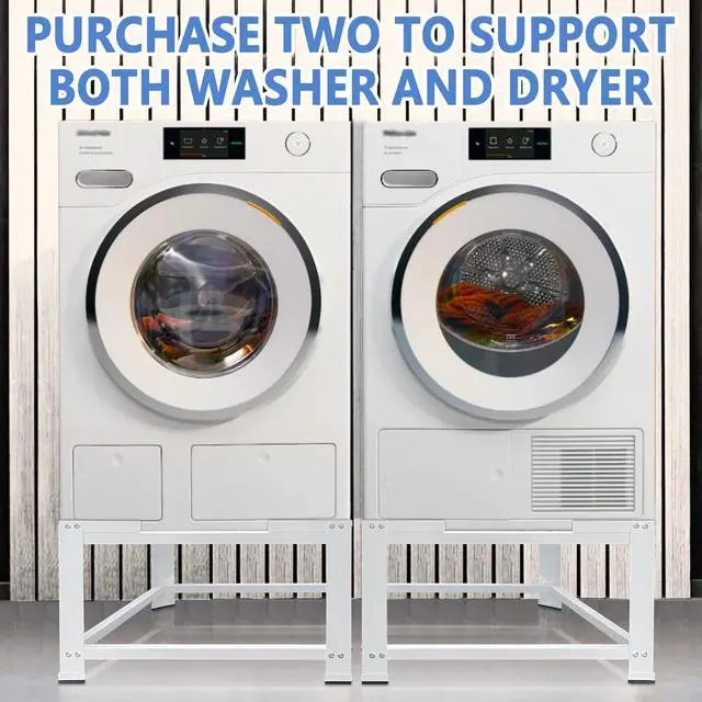 Alt view image 5 of 6 - 16" Height Washer and Dryer Pedestals,Heavy Duty Laundry Pedestal Universal Fit 600lbs Capacity,Washing Machine Base Stand and Dryer Base for Laundry Room (White)