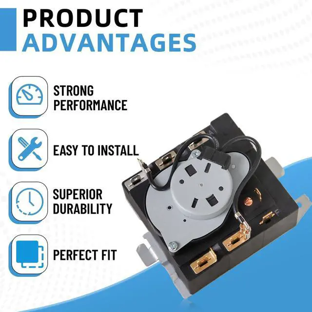 Alt view image 3 of 6 - WE04X25586 Dryer Timer Control Compatible with GE Hotpoint Replaces 4467041 AP6032632 PS11763073 EAP11763073 234D2377P007 TMD1CM33