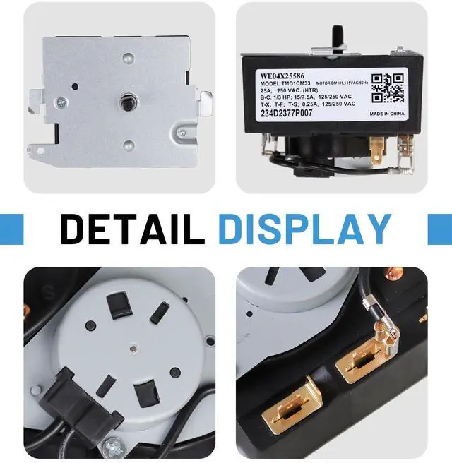 Alt view image 4 of 6 - WE04X25586 Dryer Timer Control Compatible with GE Hotpoint Replaces 4467041 AP6032632 PS11763073 EAP11763073 234D2377P007 TMD1CM33
