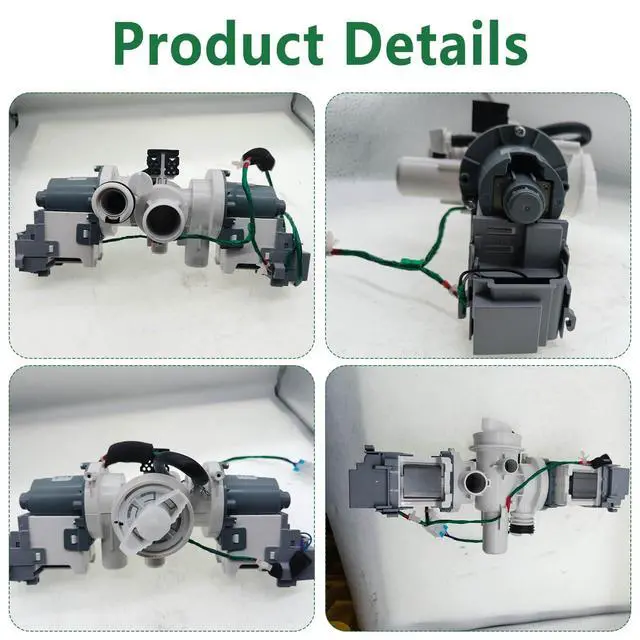 Alt view image 4 of 7 - DC97-15974C Washer Drain Double Pump Motor Compatible with Samsung WF Series | Replace PD00002016, 2024992 AP5324683, PS4221218, EAP4221218