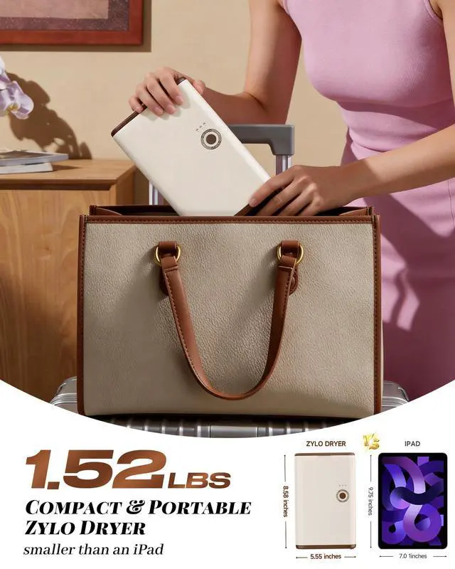 Alt view image 7 of 7 - Portable Dryer for Clothes, 3/6/9-Hr Timer, Fragrance Disc, UV Care Light | Mini Compact Foldable Clothes Dryer Machine, Low Noise, Energy Saving, for Laundry Apartment RV Hotel Dorm