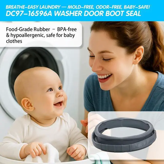 Alt view image 5 of 7 - DC97-16596A WF361BVBEWR WF363BTBEUF Washer Door Boot Seal with Clamp Tool | WF365BTBGWR/A2 WF36J4000AW/A2 WF231ANW/XAA 40249032012 592-49427 DC64-02613A; for Samsung Kenmore washers