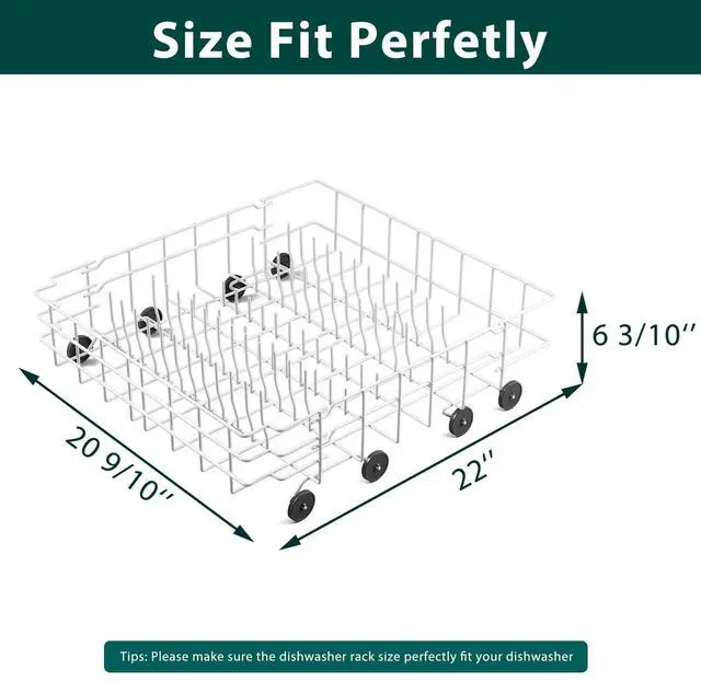 Alt view image 2 of 7 - 808602302 5304535768 Dishwasher Rack Replacement Parts for Frigidaire Lower Dish Rack Dishwasher Wheels Rollers Frigidaire Kenmore FFBD2411NS3A LFBD2409LF3C FGBD2431KF1 Bottom Dishrack Assembly 1 Pcs