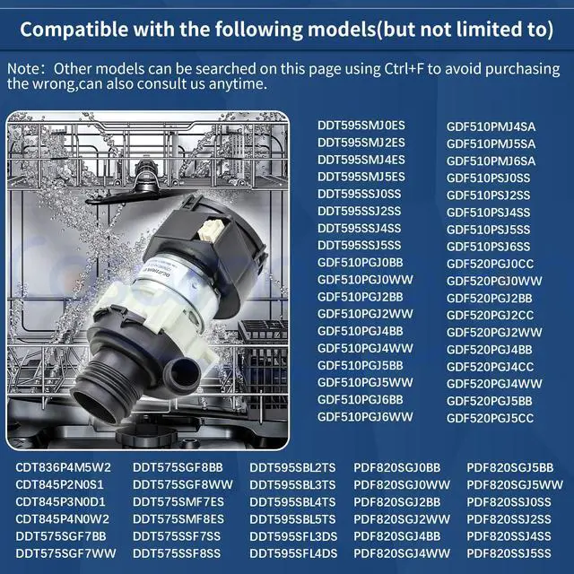 Alt view image 7 of 7 - WD26X23258 Dishwasher Brushless Motor Circulation Pump Kit | Compatible with Some GE Dishwashers Replace WD26X22285, WD26X22518, WD26X22826