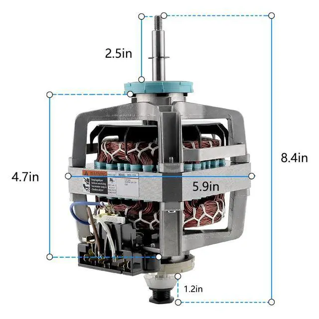 Alt view image 4 of 6 - Upgraded 4681EL1008A Dryer Motor Replacement | for LG Dryer Compatible P/N: 4681EL1008A 4681EL1008B 4681EL1008H 1330330 AP4438218 PS2400858 PS3523290