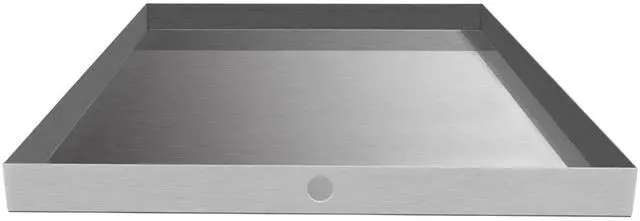 Main image of 32" x 30" 2.5" Heavy Duty Washer Machine Drain Pan, Stainless Steel Fine (With Hole)