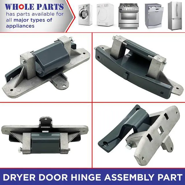 Alt view image 4 of 7 - Upgraded Dryer Door Hinge Assembly Part # 137105100 - Replacement & Compatible with Some Crosley, Electrolux, Frigidaire and Kenmore Dryers