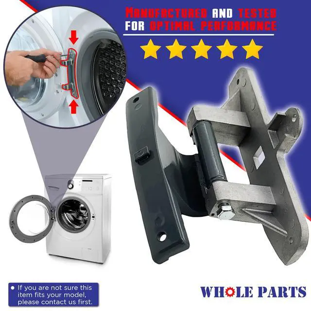 Alt view image 5 of 7 - Upgraded Dryer Door Hinge Assembly Part # 137105100 - Replacement & Compatible with Some Crosley, Electrolux, Frigidaire and Kenmore Dryers