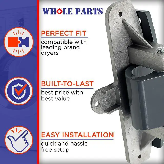 Alt view image 6 of 7 - Upgraded Dryer Door Hinge Assembly Part # 137105100 - Replacement & Compatible with Some Crosley, Electrolux, Frigidaire and Kenmore Dryers