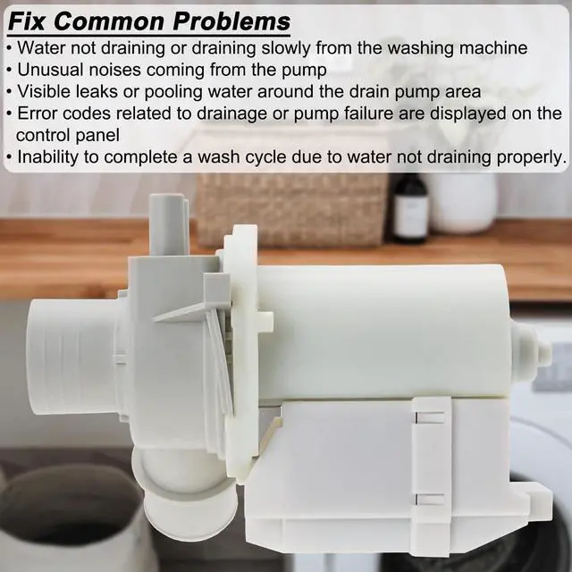 Alt view image 4 of 6 - 5859EA1004F Drain Pump for LG Washing Machines WT7600HKA WT1101CW WT1001CW | 5859EA1004F Washer Drain Pump, Fit WT5101HW WT1701CW, Replaces 5859EA1004P 5859EA1004E 5859EA1004G