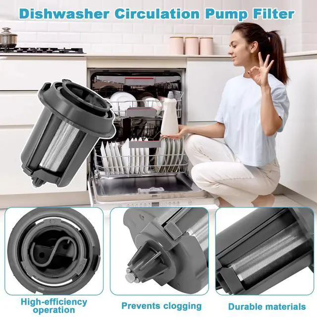 Alt view image 3 of 6 - W11643383 Dishwasher Circulation Pump Filter Replaces the W11108699 | Compatible with Whirlpool Maytag KitchenAid, Applicable to MDB4949SKB0, KDFM404KBS0, KDTM404KBS0, MDB4949SKB0 Etc