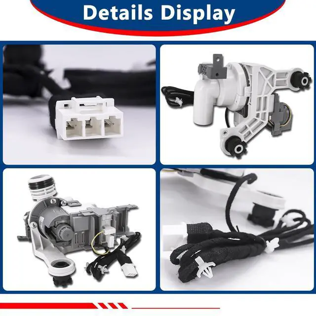 Alt view image 7 of 7 - WA45T3200AW/A4 WA45N3050AW/A4 Washer Drain Pump Fit for Sam-sung Top Loader | WA54M8750AV/A4 WA45T3400AV/A4 WA44A3405AV/A4 WA50M7450AW/A4, WA45M7050AW/A4 WA48H7400AW/A2 WA44A3405AW/A4 Washing Machine