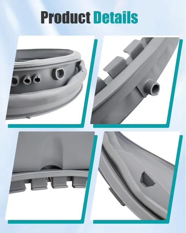 Alt view image 3 of 6 - MDS65736915 Washer Door Boot Seal Fit for LG washer models Including WM3500CW WM3700HVA WM3700HWA WM3600HVA WM3700HRA, Replace 4964148 AP6983043 PS12748962 EAP12748962