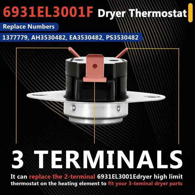 Alt view image 4 of 7 - DLE2301W DLE2101W DLE3050W Dryer Heating Element Kit Fit for LG Models DLE2301R DLE7177RM DLE4970W DLE7100W DLE2512W DLE2350W DLEX3250W DLE4870W DLE3777W DLEX7177RM DLEY1701WE DLE1310W & 6931EL3001F
