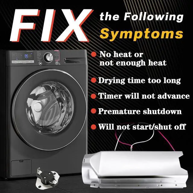 Alt view image 6 of 7 - DLE2301W DLE2101W DLE3050W Dryer Heating Element Kit Fit for LG Models DLE2301R DLE7177RM DLE4970W DLE7100W DLE2512W DLE2350W DLEX3250W DLE4870W DLE3777W DLEX7177RM DLEY1701WE DLE1310W & 6931EL3001F