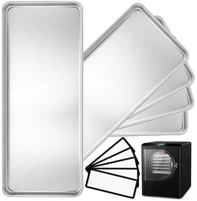 Main image of 5 Sets Medium Metal Trays with Silicone Mats Compatible with Harvest Right Freeze Dryer Medium Freeze Dryer Trays Silicone Baking Mats for Kitchen