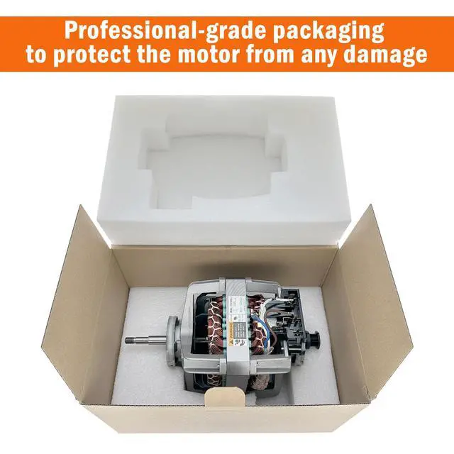 Alt view image 6 of 6 - DC31-00055G Dryer Motor for Samsung DV42H5000EW/A3 DV42H5000GW/A3 DV42H5200EF/A3 DV42H5200EP/A3 DV42H5200EW/A3 DV42H5200GF/A3 DV42H5200GP/A3 DV42H5400EW/A3 DV42H5600EP/A3 DV45H7000GW/A2 DV48H7400EW/A2
