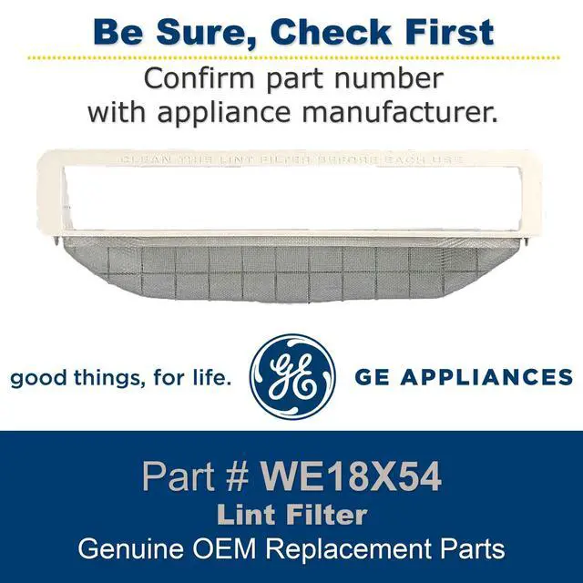 Alt view image 4 of 5 - WE18X54 nuine OEM Lint Filter for Dryers