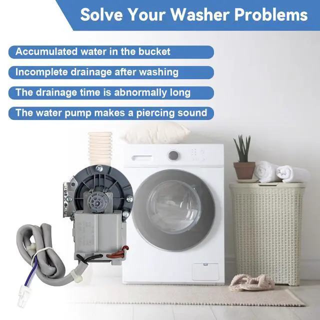 Alt view image 5 of 7 - W10882103 W10906604 Washing Machine Drain Pump, Compatible With Whirlpool/Kenmore/Amana Washer, Direct Replacement For AP6036154, PS11769645, EAP11769645, W10882103, W10906604, W11176426 Water Pump