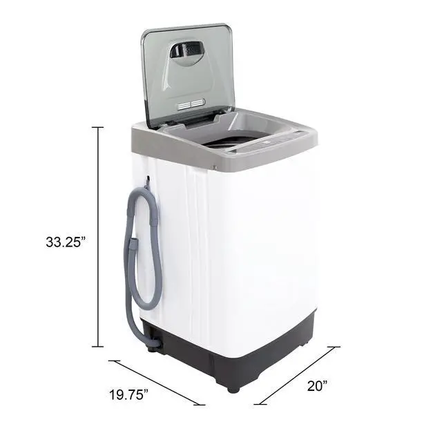 Alt view image 6 of 6 - Portable Compact Washing Machine for Clothes/Laundry, 1.38 Cu. Ft. Capacity, Standard Sink/Faucet Attachment for Apartment, Dorm, RV, 1.38-Cu.Ft., White