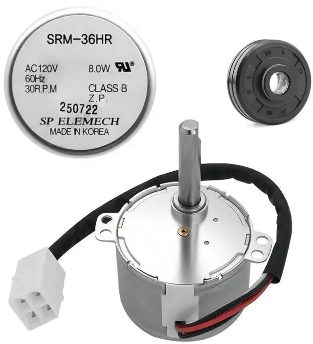 Main image of DD31-00013B Motor for Samsung Dishwasher WaterWall Spray Arm Motor SRM-36HR | SRM-36HR Replacement Part, Geared Motor, with DD62-00053A Shaft Seal, 4000924, AP5917177, PS9606349, EAP9606349