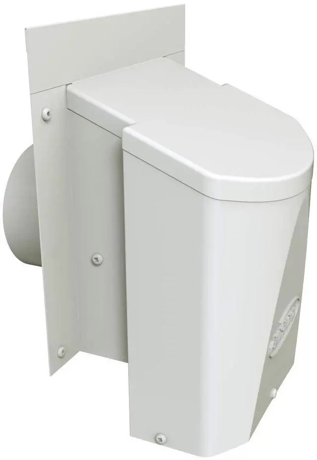 Main image of Ventilation AF4-C 4 Inch Outdoor Wall Dryer Vent Cover Exterior Bathroom Exhaust Fan & HVAC Intake/Exhaust, Energy-Saving, Galvanized Steel, Weatherproof - White