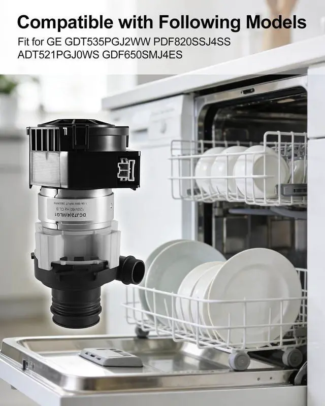 Alt view image 5 of 6 - WD26X23258 Dishwasher Circulation Pump Assembly Fit for GE Dishwasher, Replace WD26X22285 WD26X22826 WD26X22518 EAP11772000, Powerful Water Pressure