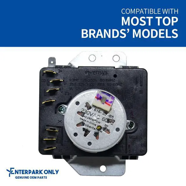 Alt view image 2 of 6 - Enterpark W10185976 Dryer Timer Replacement | Produced for Whirlpool & Compatible Models | Restores Cycle Control