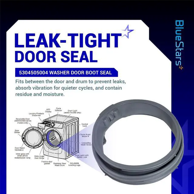 Alt view image 3 of 7 - 5304505004 AP6973284 PD00055316 Washer Door Boot Seal For Electrolux EFLS627UIW2 EFLS617STT0 EFLS527UIW0 EFLS517SIW0 EFLS627UIW0 EFLS627UTT1 EFLS627UIW1 EFLS517STT0 EFLS527UIW1