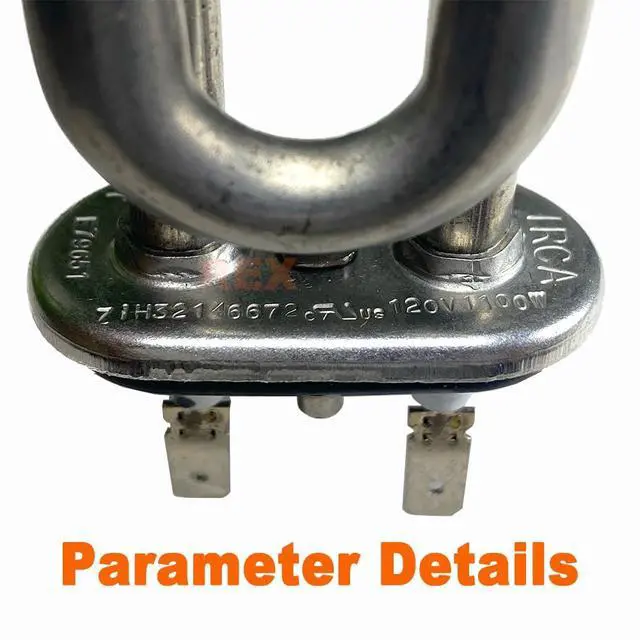 Alt view image 3 of 6 - DD47-00008A Dishwasher Heating Element Water Heater Sheath Heater (120V,1100w) For Samsung DW80F600 Series, DW80F800 Series, DW80J3020 Series, DW80K5050 Series, DW80R5060 Series, DW80R5061 Series