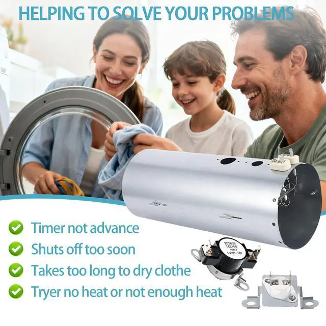 Alt view image 6 of 7 - EIMED60LT4 FFQE5000QW1 Dryer Heating Element for frigi-daire elect-rolux | FAQE7077KB0 FFRE1001PW0 LAQE7011KW0 FFSE5115PW3 FAQE7017KR0 EFDE317TIW1 EFME517STT0 EFME617STT0 EFME627UIW1 EIMED60JIW6
