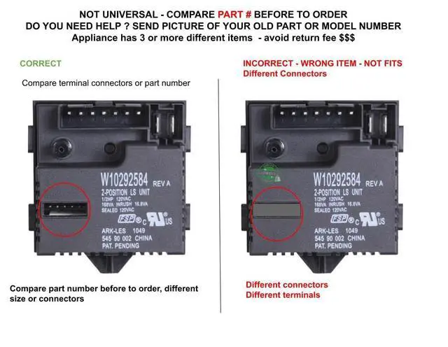 Alt view image 4 of 6 - WPW10292584 Washer Sensor Switch Control Board WPW10292584- W10177795 Y