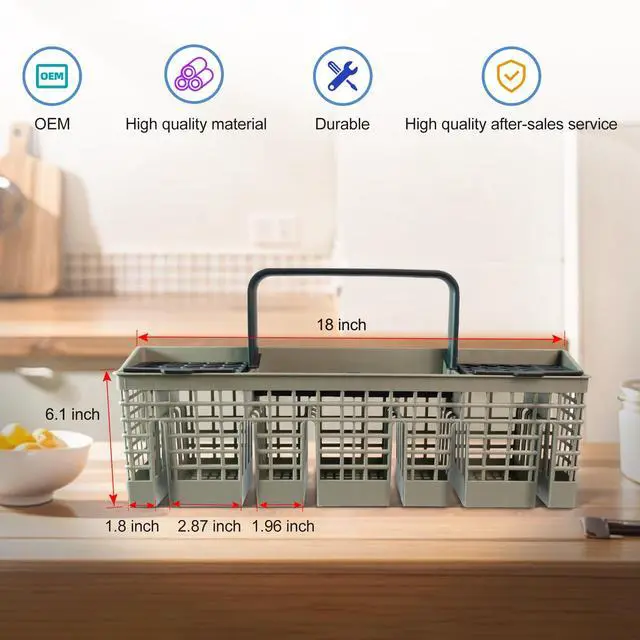Alt view image 2 of 7 - Upgrade Samsung DD82-01387A Case-Spoon-Dishwasher Cutlery Rack Replacement,Compatible with Samsung Dishwasher Modle DW80R2031 Series